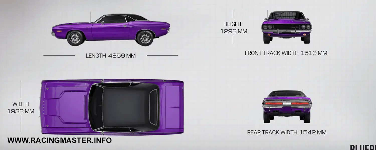 Planta do Dodge Challenger R/T '70
